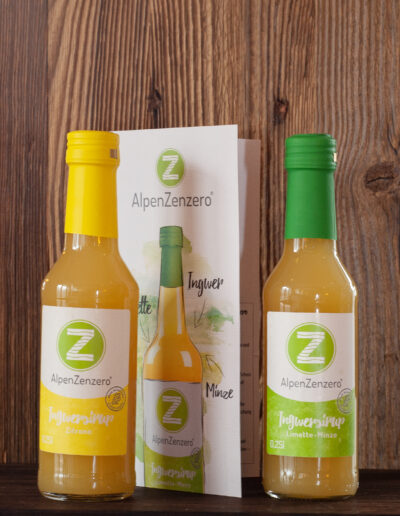AlpenZenzero Ingwersirup, Limette und Zitrone